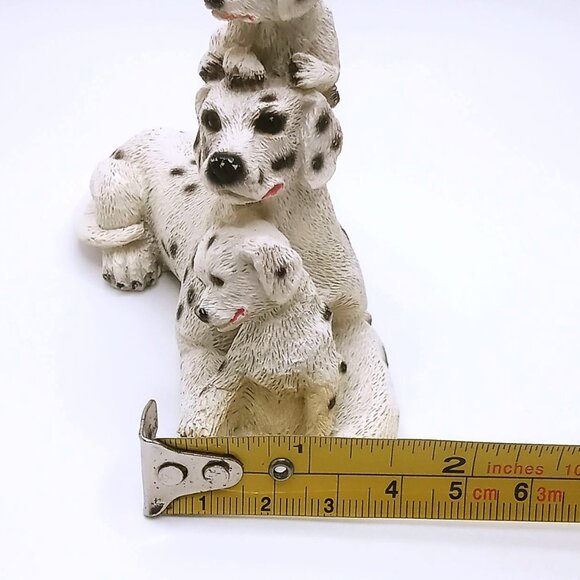 Dalmatian Family Figurine Mama Dog & Pups Resin White 4" L x 3" H Accent Decor - Picture 13 of 13